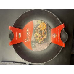 Victoria wokpande i genbrugs st�bejern 33cm - 3,4Ltr.