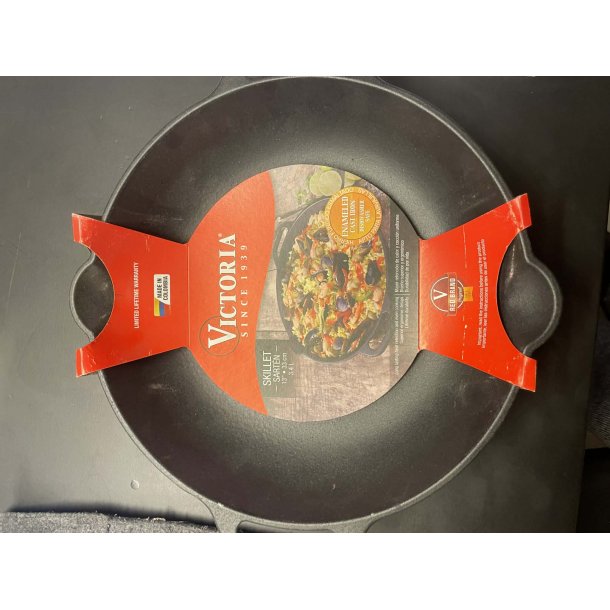 Victoria wokpande i genbrugs st�bejern 33cm - 3,4Ltr.