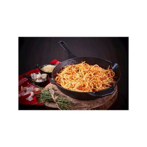 Pande, 30 cm, Victoria, stbejern, Emaljeret