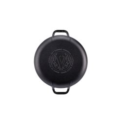 Pizzapande med to h�ndtag, 25cm, Victoria, st�bejern