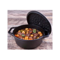 Gryde med lg Dutch oven, 3,8 Ltr. 24 cm, seasoned