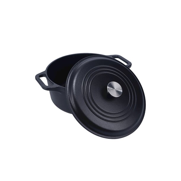Gryde med lg Dutch oven, 5,7 Ltr. - forbehandlet