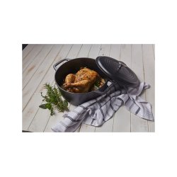 Gryde med l�g Dutch oven, 5,7 Ltr. Emaljeret