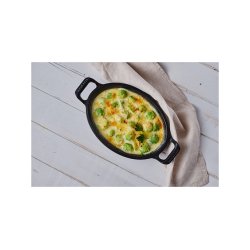 Oval Gryde, 21x15 cm, Victoria, stbejern - Forbehandlet