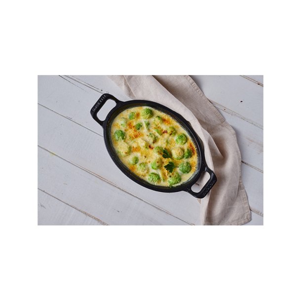 Oval Gryde, 21x15 cm, Victoria, stbejern - Forbehandlet