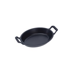 Oval Gryde, 21x15 cm, Victoria, stbejern - Forbehandlet