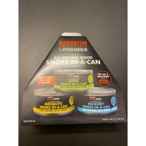Steven Raichlen's Barbecue Essentials Instant Smoke in a Can 3 pack - Apple, Hickory, Mesquite