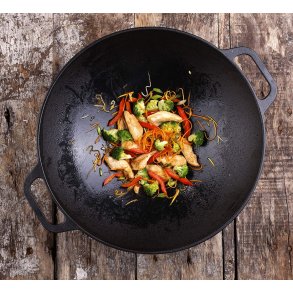 Victoria wokpande i stbejern 35,50 cm, seasoned