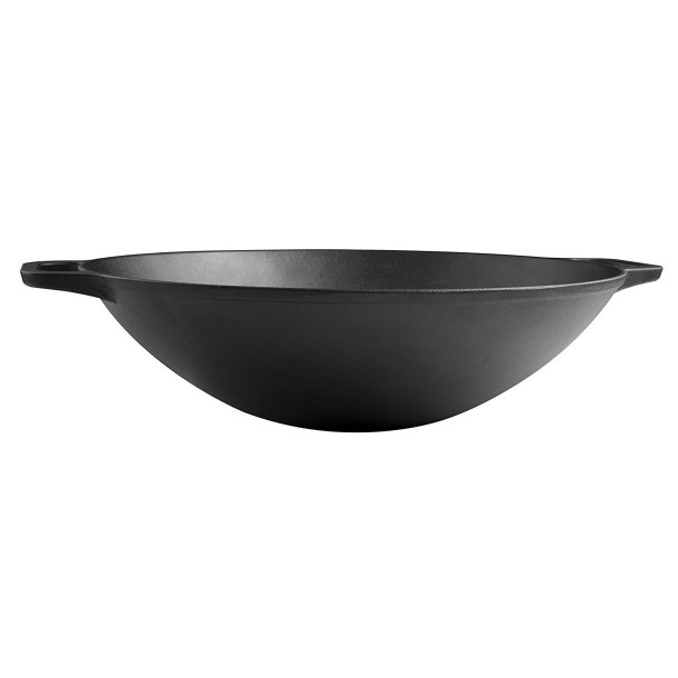 Victoria wokpande i st�bejern 35,50 cm, Emaljeret