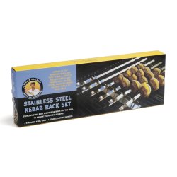 Grillspyd med holder som hver dem fra grillristen