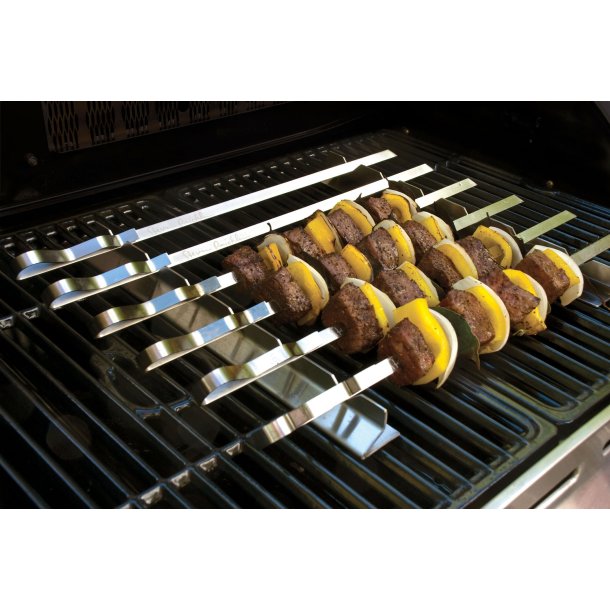 Grillspyd med holder som hver dem fra grillristen